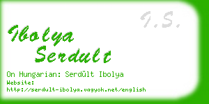 ibolya serdult business card