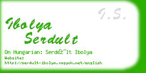 ibolya serdult business card